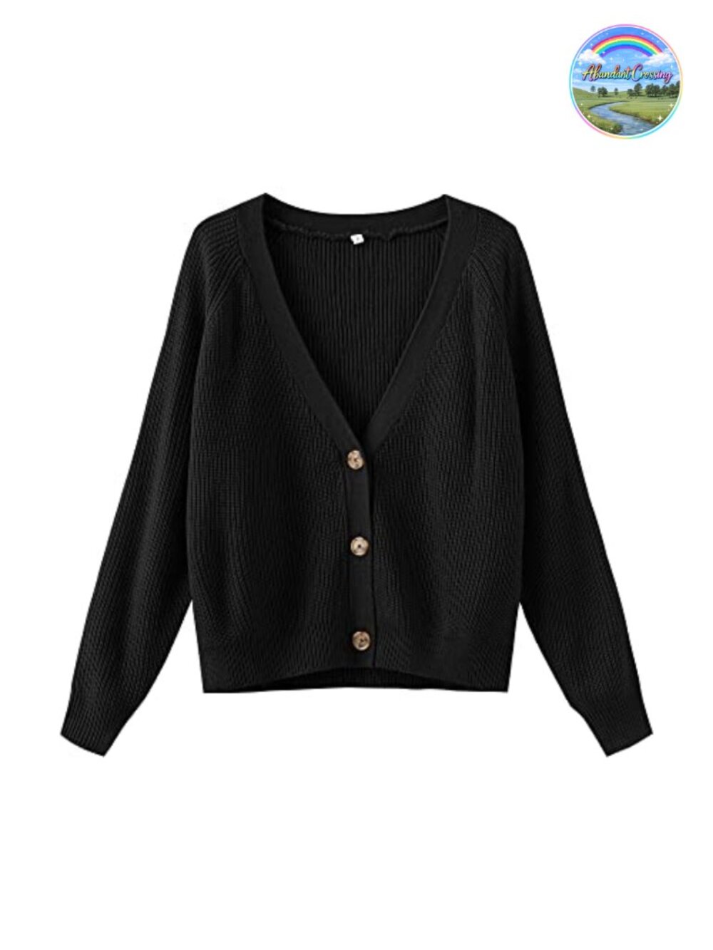 Womens Cropped Cardigan Sweater Lightweight Cable Knit Button Front